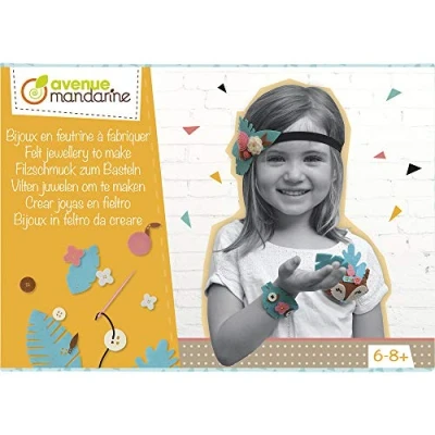 Abbildung von Avenue Mandarine KC083C Kreativset (Schmuck zum Selbermachen, ideal für Kinder ab 6 Jahre) 1 Set, Filz