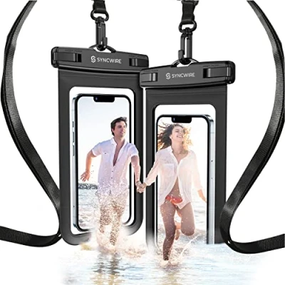 Abbildung von SYNCWIRE wasserdichte Schutzhülle für Smartphone 2 Stück Telefon IPX8 Touch Sensitive Tasche tragbar wasserdicht iPhone 14 13 Pro Max 12 Mini 11 XR 8 7 Plus, Huawei,