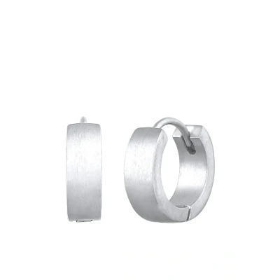 Abbildung von Kuzzoi Hoops Minimal Ohrringe silvercoloured, Herren, Größe: One Size, Silver coloured