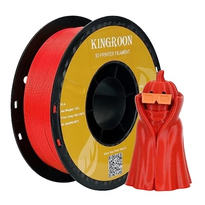 Abbildung von kingroon 3D Printer Filament PLA Druckerfilament,… (Polymilchsäure, rot)