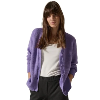 Abbildung von Cecil Leichter Sweatjacke, Damen, Größe: Small, Lila