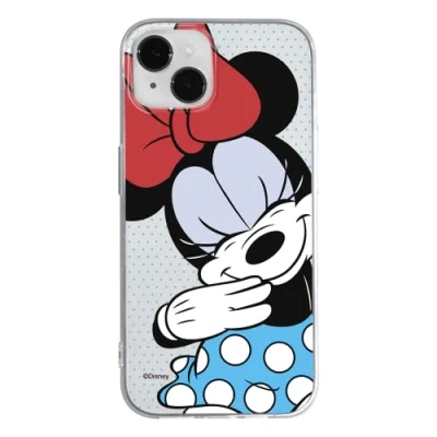 Abbildung von ERT GROUP Handyhülle für Apple iPhone 14 Plus Original und offiziell Lizenziertes Disney Muster Minnie 033 optimal an die Form des Handy angepasst, teilweise transparent
