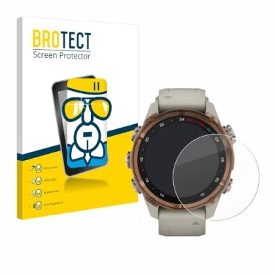 Abbildung von BROTECT Schutzglas für Garmin Descent Mk3 (43 mm) Schutzfolie Panzer Folie Glas [Extrem Kratzfest 9H, Anti Fingerprint, Ultra Transparent]