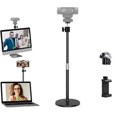 Abbildung von AYIZON Tisch Webcam Halterung Stativ Halter Kompatibel mit Logitech StreamCam C920 C930 C922 C925e Brio C615 und Allen Webcams 1/4&#039;&#039; 20 Schnittstelle