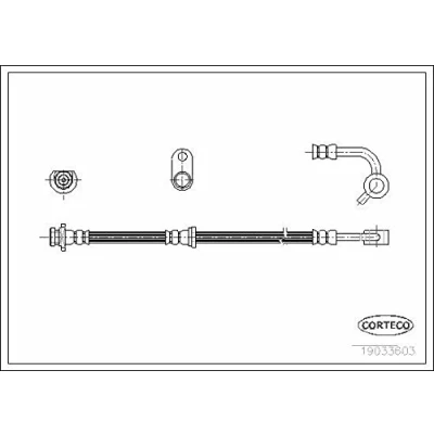 Abbildung von CORTECO 19033603 Bremsschläuche Hinterachse 510 HONDA: CR V 2