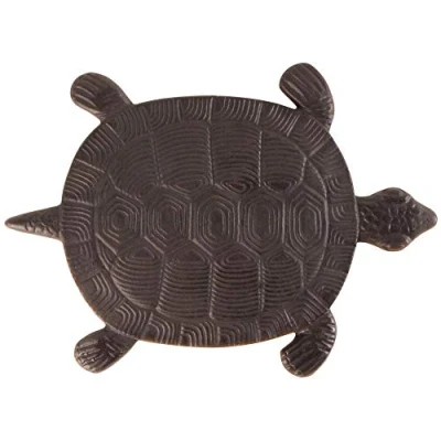 Abbildung von Esschert design Trittsteine Trittplatte Gartenplatte Beetplatte Garten Landhaus Guss Gusseisen Schildkröte, 1 x Schildkröte