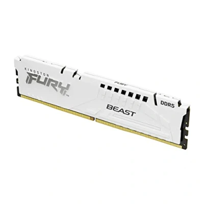 Abbildung von Kingston FURY Beast Weiß XMP 16GB 5600MT/s DDR5 CL40 DIMM Desktop Gaming Speicher Einzelnes Modul KF556C40BW 16