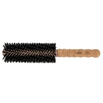 Abbildung von Ibiza Hair Rundbürste Korkholz Eco EX6 natürlich professionell handgefertigt extra lang