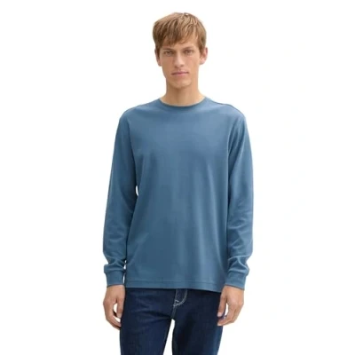 Abbildung von TOM Tailor Langarmshirt, Herren, Größe: Medium, Mystical blue