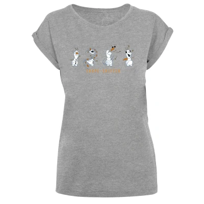 Abbildung von F4NT4STIC Disney Frozen OLAF Shape Shifter Tshirt print, Damen, Größe: 4XL, Heather grey