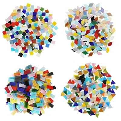 Abbildung von Belle Vous Streudeko 525 Mosaiksteine aus Glas für Kunstprojekte und Dekoration, Kunstwerk &amp; Deko