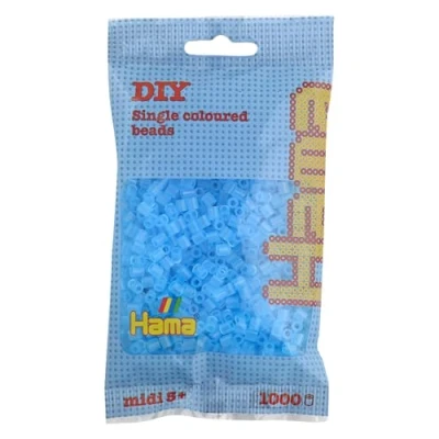 Abbildung von Hama Perlen Bügelperlen Beutel mit 1000 transparent aqua