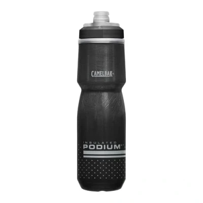 Abbildung von Camelbak Podium Chill Sportwasserflasche, Quetschflasche, zum Laufen, Radfahren, Wandern Schwarz, 700ML