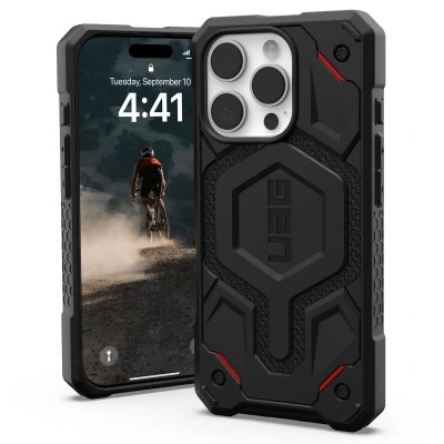 Abbildung von Apple iPhone 16 Pro Hülle MagSafe Kunststoff UAG Hard Case/Backcover Handyhülle Schwarz Shockproof/Stoßfest