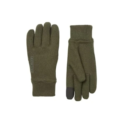 Abbildung von SEALSKINZ Necton Winddichter Allwetter Strickhandschuh, olivgrün, Größe M, 85
