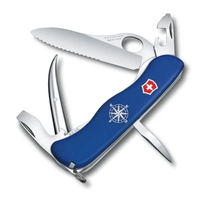 Abbildung von Victorinox Schweizer Taschenmesser, Skipper Pro MW, Multitool, 12 Funktionen, Einhand Feststellklinge mit Wellenschliff, Kapselheber, feststellbar