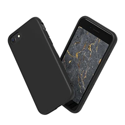 Abbildung von RhinoShield Case kompatibel mit [iPhone SE 3 / 2/8 7] SolidSuit Stoßdämpfende &amp; schlanke Schutzhülle Premium Finish 3.5 Meter Fallschutz Klassik Schwarz