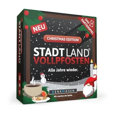 Abbildung von Denkriesen Spiel, STADT LAND VOLLPFOSTEN Das Kartenspiel CHRISTMAS EDITION Alle Jahre wieder deutsch