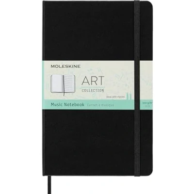 Abbildung von Moleskine Art Collection Musikbuch (mit Hardcover und elastischem Verschluss, Papier für Kugelschreiber, Stifte Füllfederhalter, Groß 13 x 21 cm, 192 Seiten) schwarz