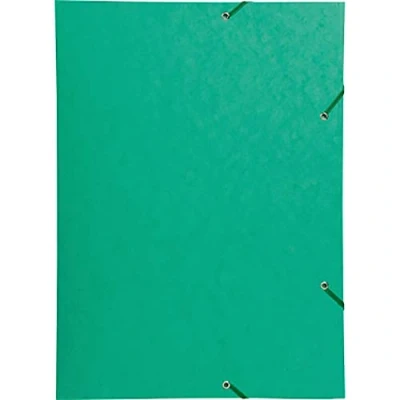 Abbildung von Exacompta 59515E Sammelmappe (Gummizug, 3 Klappen, Manila Karton 600 gm², für DIN A3, 29,7 x 42 cm) 1 Stück grün