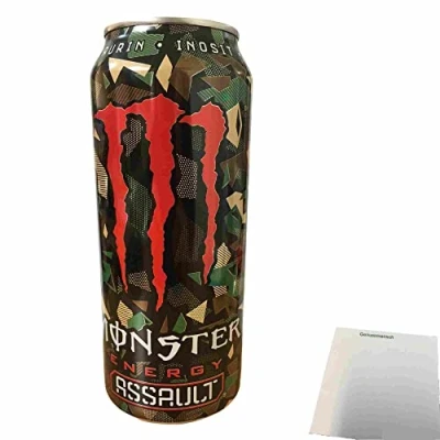 Abbildung von Monster Assault rot Energy Drink DPG (1x0,5L) + usy Block