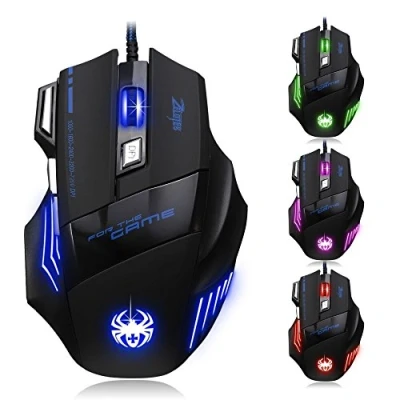 Abbildung von zelotes Gaming Maus,7200DPI,7 Tasten,USB Gamer Maus,Ergonomische Maus mit Kabel,Optischer Computer Maus,Kabelgebundene Kabel für PC,Mac