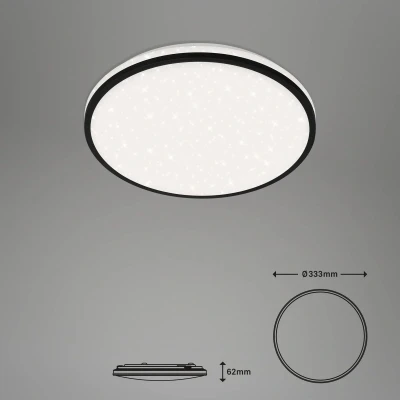Abbildung von BRILONER LED Deckenlampe flach Smart Home, funktioniert mit Alexa, Fernbedienung, Lampe, Deckenleuchte, Wohnzimmerlampe, Panel, Schlafzimmerlampe, 33,3x6,2 cm, Schwarz