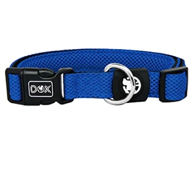 Abbildung von DDOXX Airmesh Hundehalsband Stabiles und Verstellbares Welpenhalsband für alle Größen XS (Blau)