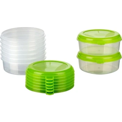 Abbildung von MiraHome Vorratsdosen Set 8x0,5L rund grün Perfekt zur Aufbewahrung &amp; Organisation für Lebensmittel mit Deckel Luftdicht Gefrierdosen Mealprep Küche Austrian Quality