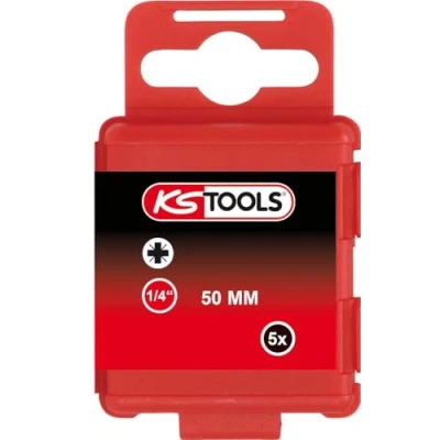 Abbildung von KS Tools 911.3350 1/4&quot; CLASSIC Bit PZ, 50mm, PZ4, 5er Pack