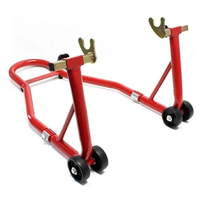 Abbildung von Wiltec Motorradständer hinten für 200 340 mm Reifen, 370 x 325 mm, als Montagehilfe aus Stahl Hinterrad, Motorradheber bis 450 kg