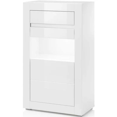 Abbildung von INOSIGN Vitrine &quot;Carat&quot;, Höhe 112 cm, Leisten angeliefert, 1 x grau, weiss