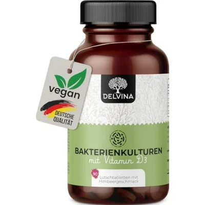 Abbildung von Mundgeruch bekämpfen 90 vegane Lutschtabletten für Mundhygiene ohne Mundspülung und Zungenreiniger Frischer Atem Bakterienkulturen mit Vitamin D3 gegen Himbeeraroma 3 Monatsvorrat