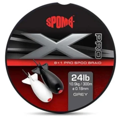 Abbildung von Fox Spomb XD Pro Braid Grey Geflochtene Schnur 0.18mm 10.9kg (300m)