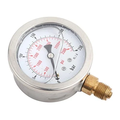 Abbildung von Akozon Hydraulische Wasserdruckanzeige Meter Messwerkzeug, 0 250Bar 3750PSI G1/4 63mm Dial