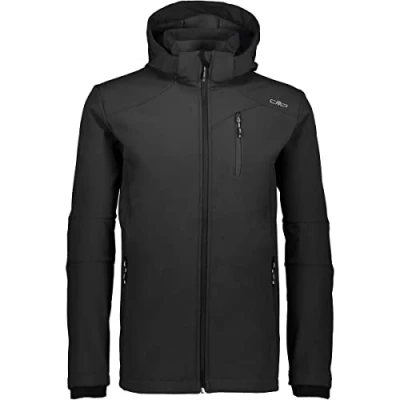 Abbildung von CMP Herren Softshelljacke mit abnehmbarer Kapuze, Schwarz, 50