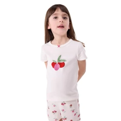 Abbildung von Petit Bateau Mädchen A0D50 Pyjacourt, Weiß/Mehrfarbig, 10 Jahre