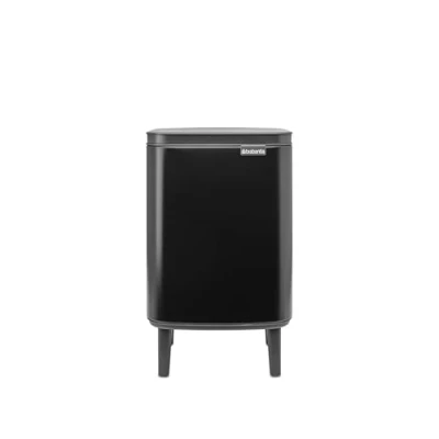 Abbildung von Brabantia Mülleimer Bo Hi 7L mit Soft Close Deckel, herausnehmbarem Inneneimer und Transportgriff Für Bad, Schlafzimmer Home Office Mattschwarz
