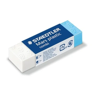 Abbildung von STAEDTLER 526 508 Radierer Mars Plastic Combi Phtalat und Latexfrei, weiß