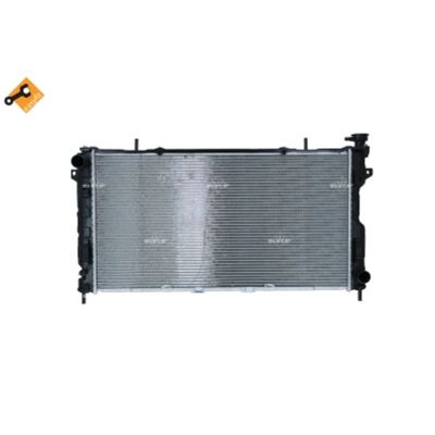 Abbildung von NRF EASY FIT 53734 Kühler, Motorkühlung Aluminium 770 405 32 mit Gummitülle Kühlrippen gelötet CHRYSLER: Voyager 4, Grand IV