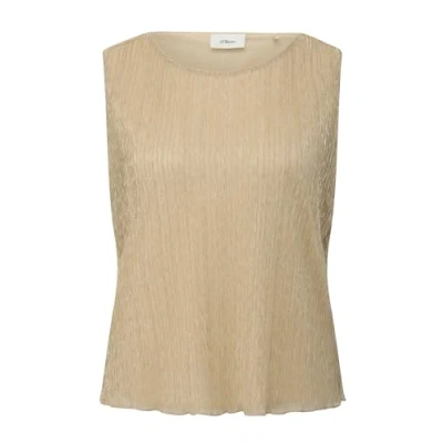 Abbildung von s.Oliver Black Label ÄRMELLOSES IN Optik Bluse, Damen, Größe: 40, Beige