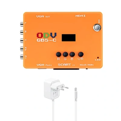 Abbildung von Mcbazel ODV GBS C YPbPr Component/VGA/RGBS Scart zu VGA/HDMI Scan Konverter für Retro Gaming Konsole unterstützt HDMI 720p/960p/1080p Ausgang