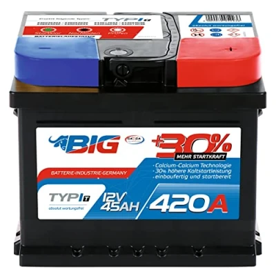 Abbildung von BIG +30% T Modell (12V 45Ah 420A/EN)