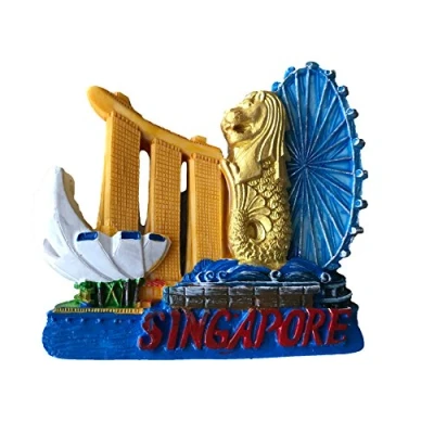 Abbildung von Singapur 3D Harz Kühlschrank Magnet, Haus und Küche Dekoration, Tourist Souvenirs