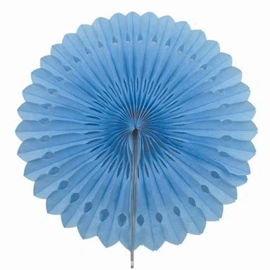Abbildung von Creativery 1 Papierfächer 25cm (hellblau 311) // Deko Papier Fächer Rosetten Blumen Raumdeko Papierrosetten Hängedeko