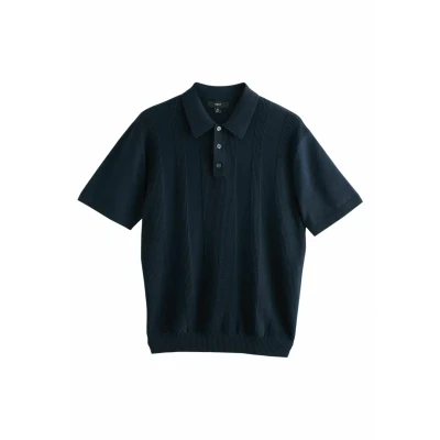 Abbildung von Next Regular FIT RICH Short Sleeve Poloshirt, Herren, Größe: Small, Navy blue
