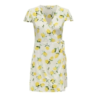 Abbildung von JDY Jdysezen LIFE WRAP Dress Freizeitkleid, Damen, Größe: Medium, Cloud dancer