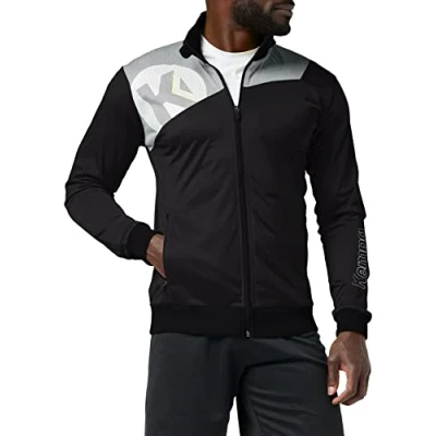 Abbildung von Kempa Kinder Core 2.0 Poly Jacke, schwarz/Dark grau Melange, 128