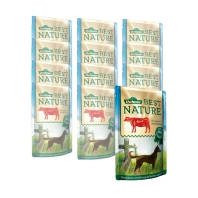 Abbildung von Dehner Best Nature Hundefutter Adult, Rind und Spätzle mit Karotten, im Beutel, 12 x 150 g (1.8 kg)