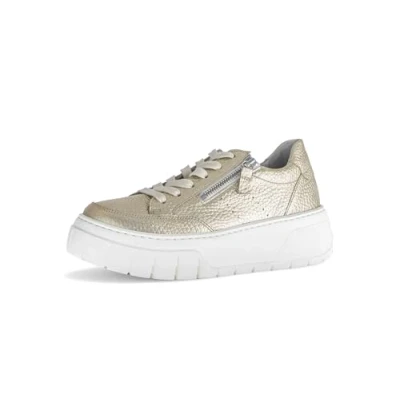 Abbildung von Gabor Damen Low Top Sneaker, Frauen Halbschuhe,Best Fitting,Chunky Sneaker,dad Shoes,straßenschuhe,Strassenschuhe,Light Gold,38 EU / 5 UK